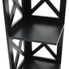 6Tier Tall Wood Corner Shelves Unit Storage Shelf Rack Bookshelf Display Cabinet