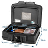 Fire & Water Resistant Security Safe Box Portable Safe Box Chest W/Key Lock