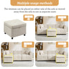 3 Seater Sofa L shape Fabric Corner Sofa with Detachable Storage Ottoman | Beige