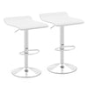 2Pcs Modern Swivel Bar Stool Height Adjustable PU Leather Kitchen Dining Chairs