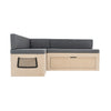 L-Shape Camper Van Bed & Cushions Bench Storage Sliding Sofa 1800 x 1200mm