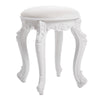 Dressing Table Stool 44x30x30 Vanity Chair Makeup Seat Baroque Piano Chair White