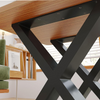2x Industrial Steel Table Legs Stand Feet Trapezium X Square Shape Frame 2024