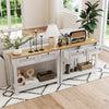 Console Table 106 CM Long Entryway Table with Storage Shelf-White