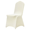 100PCS Stretch Spandex Folding Chair Covers Repeated Usage Ivory Color Formal