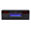 70inch TV Stand Cabinet with 32" Electric Fireplace & LED Light Modern Furniture