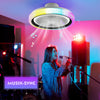 RGB LED CEILING FAN LIGHT ADJUSTABLE WIND SPEEDS REMOTE CONTROL W/ MUSIC SPEAKER