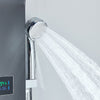 Black LED Shower Panel Column Tower Stainless Steel Rain Massage Body Jets Mixer