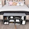 10-Cube Shoe Storage Bench Hallway Shoe Rack Cabinet Wooden Storage Organizer