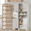 Tall Bathroom Cabinet, Freestanding Bathroom Storage Cabinet with 4 Doors