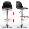 2x Chrome Metal Base & Gas Lift Faux Leather Kitchen Breakfast Bar Stool Swivel