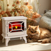 NEW Electric Fireplace Heater Black Stove w/ LED Flame Effect Freestanding