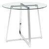 Round Tempered Glass Dining Table 2-4 Seater Living Room Kitchen Dinner Table UK