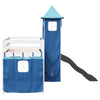 ' Loft Bed with Tower Blue 90x200 Solid Wood Pine Q0V1