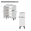 Modern Shoe Cabinet Double Doors Adjustable Shelves Hallway Storage 95x60x34.5cm