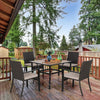 4 Piece Set Garden Patio Furniture Outdoor Rattan Effect Wicker Chairs w/Cushion