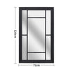 Large Window Style Mirror Garden Wall Mirror Metal Rectangle Indoor Outdoor