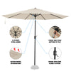 Garden Parasol Umbrella Patio Umbrella Beach Sun Umbrella 3M Cream Pcwcnnodphqkg