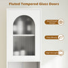 Narrow Home Organizer Tall Bathroom Storage Cabinet-White