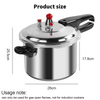 9 Litre Aluminium Pressure Cooker Quick with Lid Latch Indicator Explosion-Proof