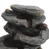 Solar Power Outdoor Water Feature Fountain 4Tier Rock Cascading Ornament w/Light