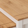 Nest of Tables Set Solid Pine Wood Side End Living Room Sofa Occasional Table