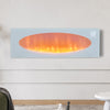 43inch White Freestand Wall Mounted Electric Fireplace Heater LED 7 Colour Fire