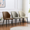 2 Pcs Dining Chair Faux Leather Soft Padded Chair Modern Dining Room Home New