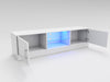 High Gloss 150cm TV Stand Cabinet with LED Lights 2 Doors Living Room Sideboard