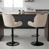 2x Swivel Adjustable Kitchen Breakfast Bar Stools Crushed Velvet Padded Barstool