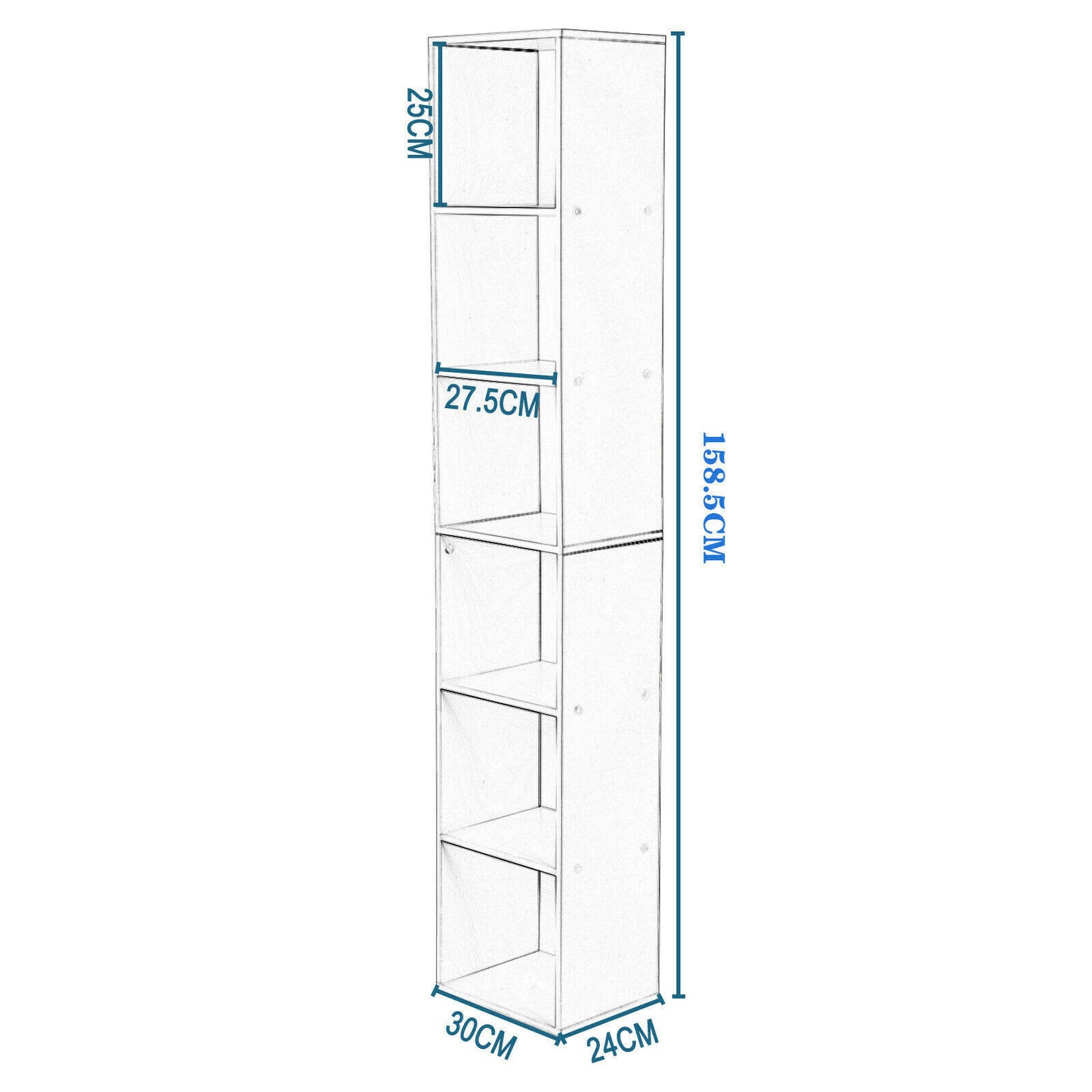 Storage Bookcase Display Shelf Unit Organiser 4/5/6 Cube Bookshelf Home Office