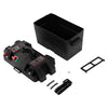 Multi-function Battery Box, Dual USB Ports, Portable Battery Case, Black