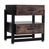 Retro Wooden Nightstand Drawer Cabinet Side End Table Bedroom Bedside Table Desk
