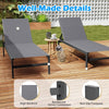 Heavy-Duty Patio Recliner W/ 6-Level Backrest & Breathable Fabric-Gray