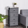 Chest of Drawers w/ 4 Drawers Home Storage Organizer Unit Modern Fabric Dresser
