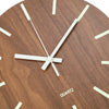 12" Luminous Wall Clock Silent Wooden Design Night Light for Living Room Bedroom