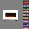 2025 TRUFLAME™ LED FLAMES 7 COLOUR WHITE GLASS FLAT WALL MOUNTED ELECTRIC FIRE