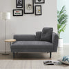 2 Seater 143cm Leisure Sofa Upholstered Linen Fabric Couch w/Small Side Table