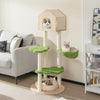 Wooden Cat Tree 139 cm Tall Cat Climbing Stand 5-Layer Cat Activity Center