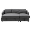 Modern 3 Seater Corner Sofa Bed with Storage Couch Settee Sofabed L Shaped Grey
