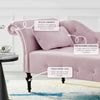 Chaise Lounge Elegant Colourful Velvet Reader's Bedroom Lounge Sofa w/ Wood Legs