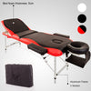 Portable 3 Fold Massage Table Beauty Therapy Bed Couch Facial SPA Salon Red