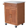 Rolling Kitchen Island Wooden Kitchen Trolley Utility Storage Cart w/ Drawer