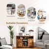 Buffet Cabinet with 9-Bottle Wine Rack Farmhouse Storage Sideboard Rustic
