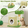 Indoor Versatile Cat Play House Climbing Furniture Modern Cat Tree-Green