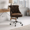 Swivel Executive Office Chair Mid Back PU Leather Upholstered Computer Desk Seat