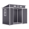 6 x 4 ft Plastic Shed Outdoor Garden Tools Storage House Double Doors，Window