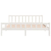 Bed Frame White Solid Wood 160x200 G4S2