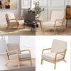 Scandi Fabric Armchair Upholstered Solid Wood Frame Single Sofa Accent Chair NEW