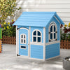 Wooden Kids Playhouse w/Door Window IndoorOutdoor Garden Activity Center Fun Toy